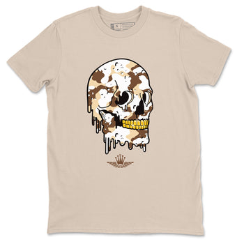 WNBA x Air Jordan 3 “Desert Camo” shirts to match jordans Dripping Camo Skull sneaker match tees Air Jordan 3 Desert Camo SNRT Sneaker Release Tees Clothing Sneakerhead ShirtsSand 2 unisex cotton tee