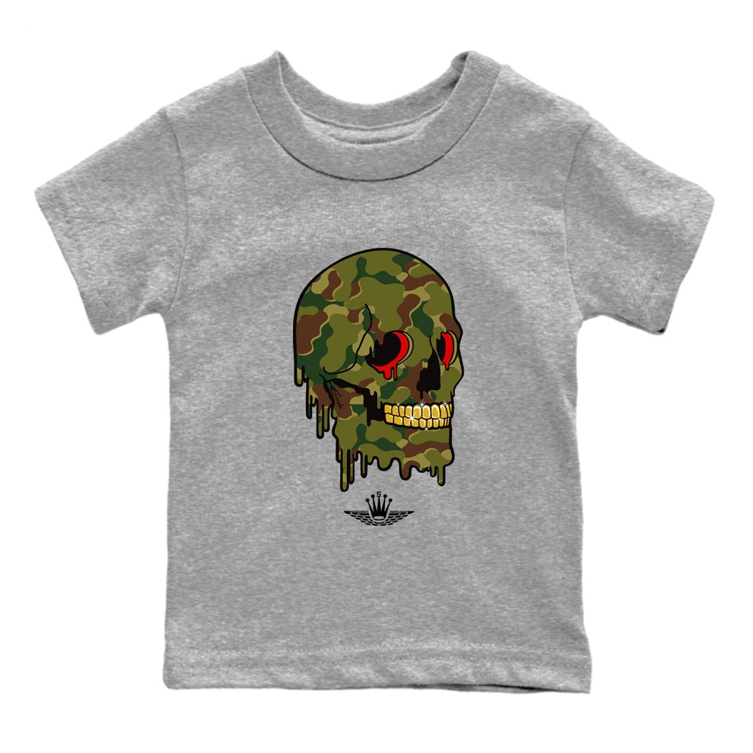 Air Max 90 Duck Camo shirts to match jordans Dripping Camo Skull sneaker match tees Air Max 90 Reverse Duck Camo match shoes to clothes SNRT Sneaker Tees Youth Baby Heather Grey 2 tee