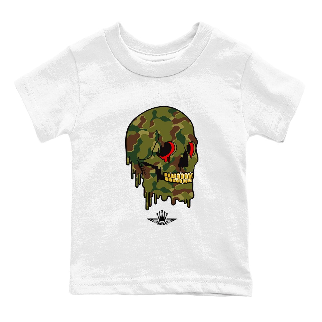 Air Max 90 Duck Camo shirts to match jordans Dripping Camo Skull sneaker match tees Air Max 90 Reverse Duck Camo match shoes to clothes SNRT Sneaker Tees Youth Baby White 2 tee