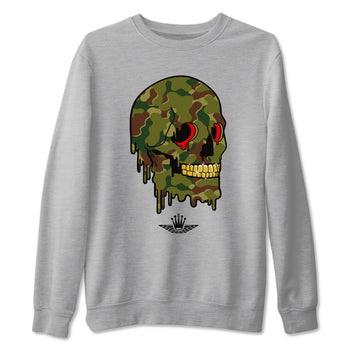 Air Max 90 Duck Camo shirts to match jordans Dripping Camo Skull sneaker match tees Air Max 90 Reverse Duck Camo match shoes to clothes SNRT Sneaker Tees unisex cotton Heather Grey 2 shirts