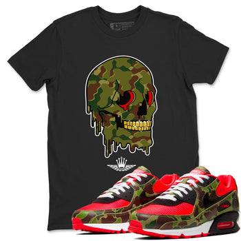 Air Max 90 Duck Camo shirts to match jordans Dripping Camo Skull sneaker match tees Air Max 90 Reverse Duck Camo match shoes to clothes SNRT Sneaker Tees unisex cotton Black 1 shirts