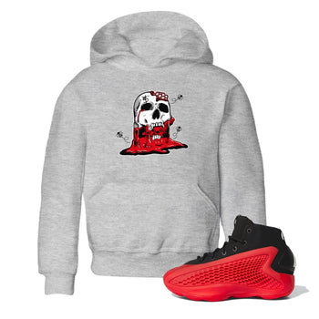 AE 1 Bred Shirts To Match Jordans Dripping Honey Skullhead sneaker match tees AE 1 Bred Tee SNRT Sneaker Release Tees Youth Baby Heather Grey 1 crew neck shirts