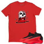 AE 1 Bred Shirts To Match Jordans Dripping Honey Skullhead sneaker match tees AE 1 Bred Tee SNRT Sneaker Release Tees unisex cotton Red 1 crew neck shirts