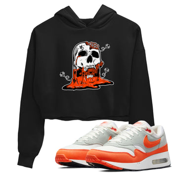 Air Max 1 OG '86 'Summit White and Cosmic Clay shirts to match jordans Dripping Honey Skullhead sneaker match tees Air Max 1 Cosmic Clay match shoes to clothes SNRT Sneaker Tees unisex cotton Black 1 crop tee