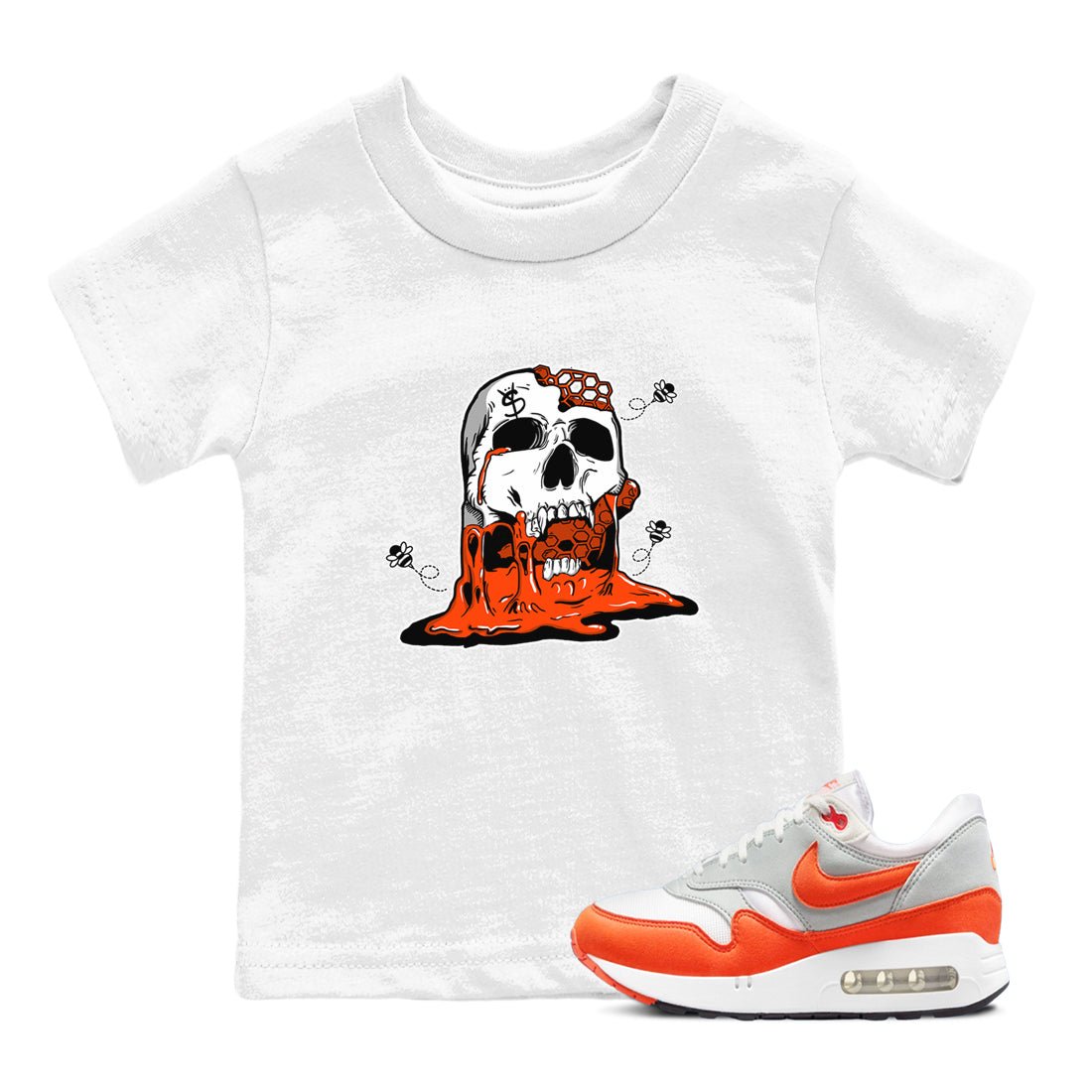 Air Max 1 OG '86 'Summit White and Cosmic Clay shirts to match jordans Dripping Honey Skullhead sneaker match tees Air Max 1 Cosmic Clay match shoes to clothes SNRT Sneaker Tees Youth Baby White 1 tee