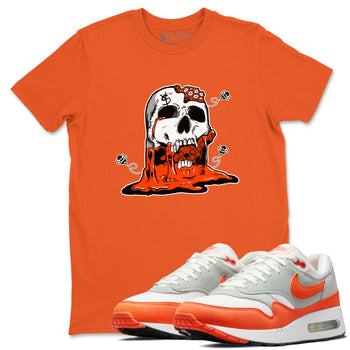 Air Max 1 OG '86 'Summit White and Cosmic Clay shirts to match jordans Dripping Honey Skullhead sneaker match tees Air Max 1 Cosmic Clay match shoes to clothes SNRT Sneaker Tees unisex cotton Orange 1 shirts
