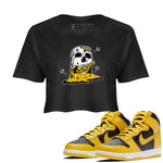 Dunk High Pollen Shirts To Match Jordans Dripping Honey Skullhead sneaker match tees Dunk High Iowa Tee SNRT Sneaker Release Tees unisex cotton Black 1 Crop Shirts