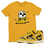 Dunk High Pollen Shirts To Match Jordans Dripping Honey Skullhead sneaker match tees Dunk High Iowa Tee SNRT Sneaker Release Tees unisex cotton Gold 1 crew neck shirts