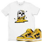 Dunk High Pollen Shirts To Match Jordans Dripping Honey Skullhead sneaker match tees Dunk High Iowa Tee SNRT Sneaker Release Tees unisex cotton White 1 crew neck shirts