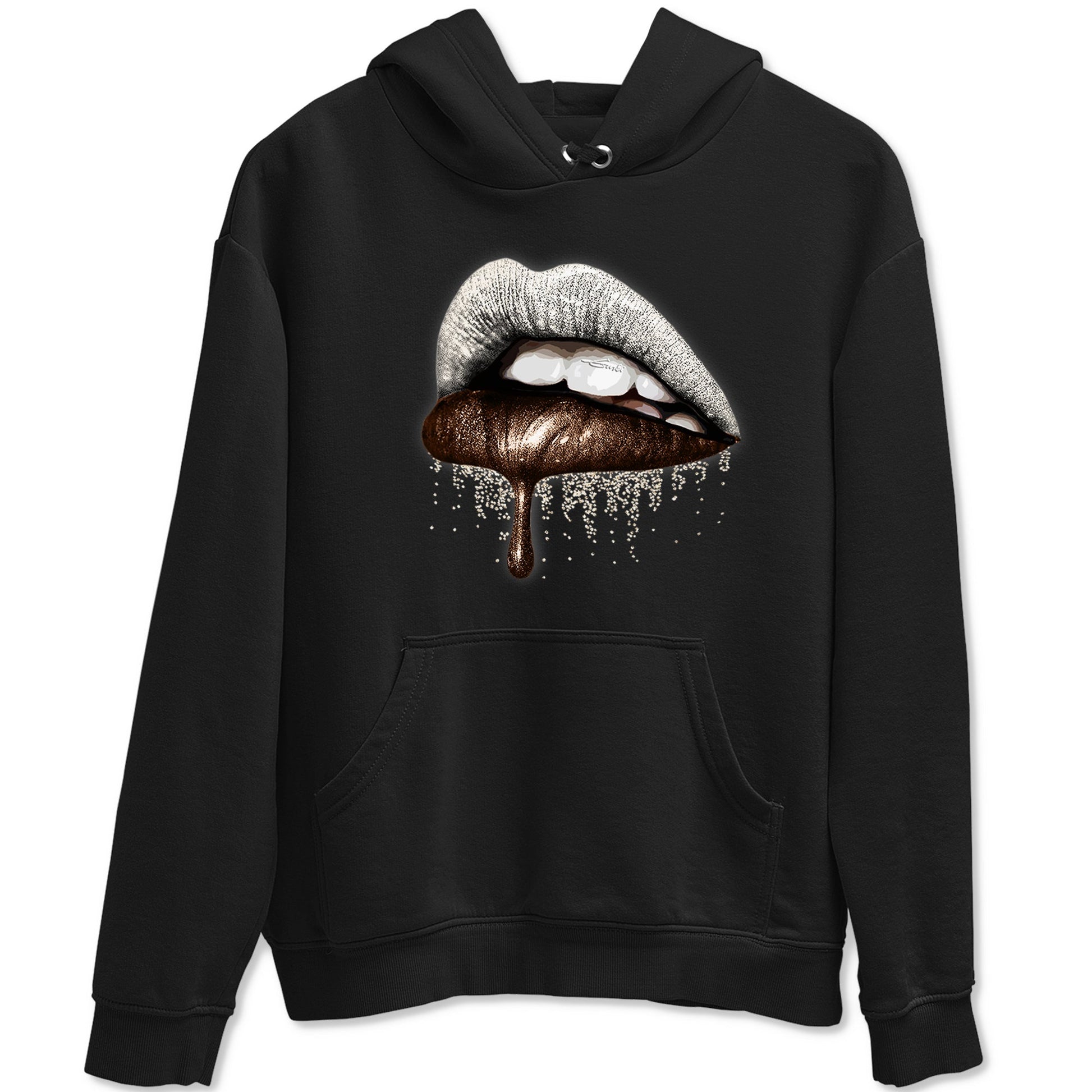AJ12 Baroque Brown shirts to match jordans Dripping Lips best t shirts to wear with jordans SoleFly x Jordan 12 Baroque Brown match shoes to clothes SNRT Sneaker Tees unisex cotton Black 2 shirts