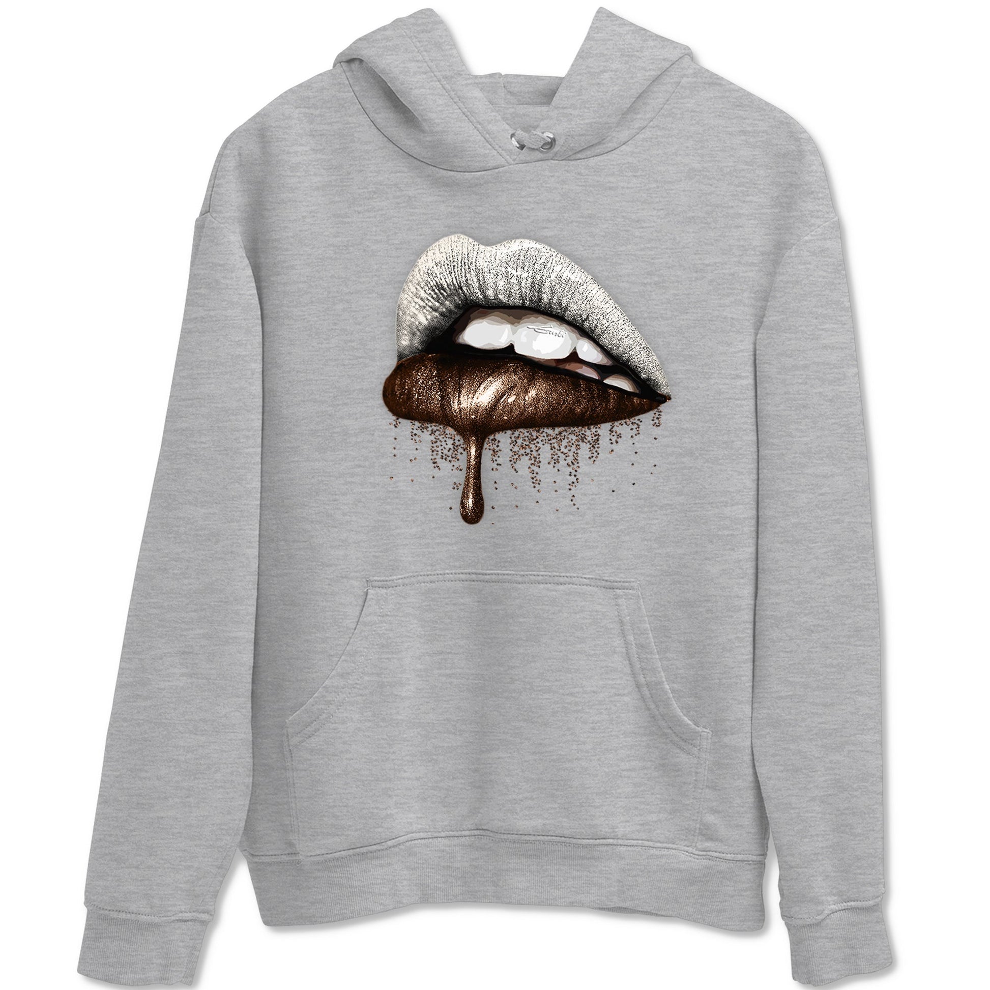 AJ12 Baroque Brown shirts to match jordans Dripping Lips best t shirts to wear with jordans SoleFly x Jordan 12 Baroque Brown match shoes to clothes SNRT Sneaker Tees unisex cotton Heather Grey 2 shirts