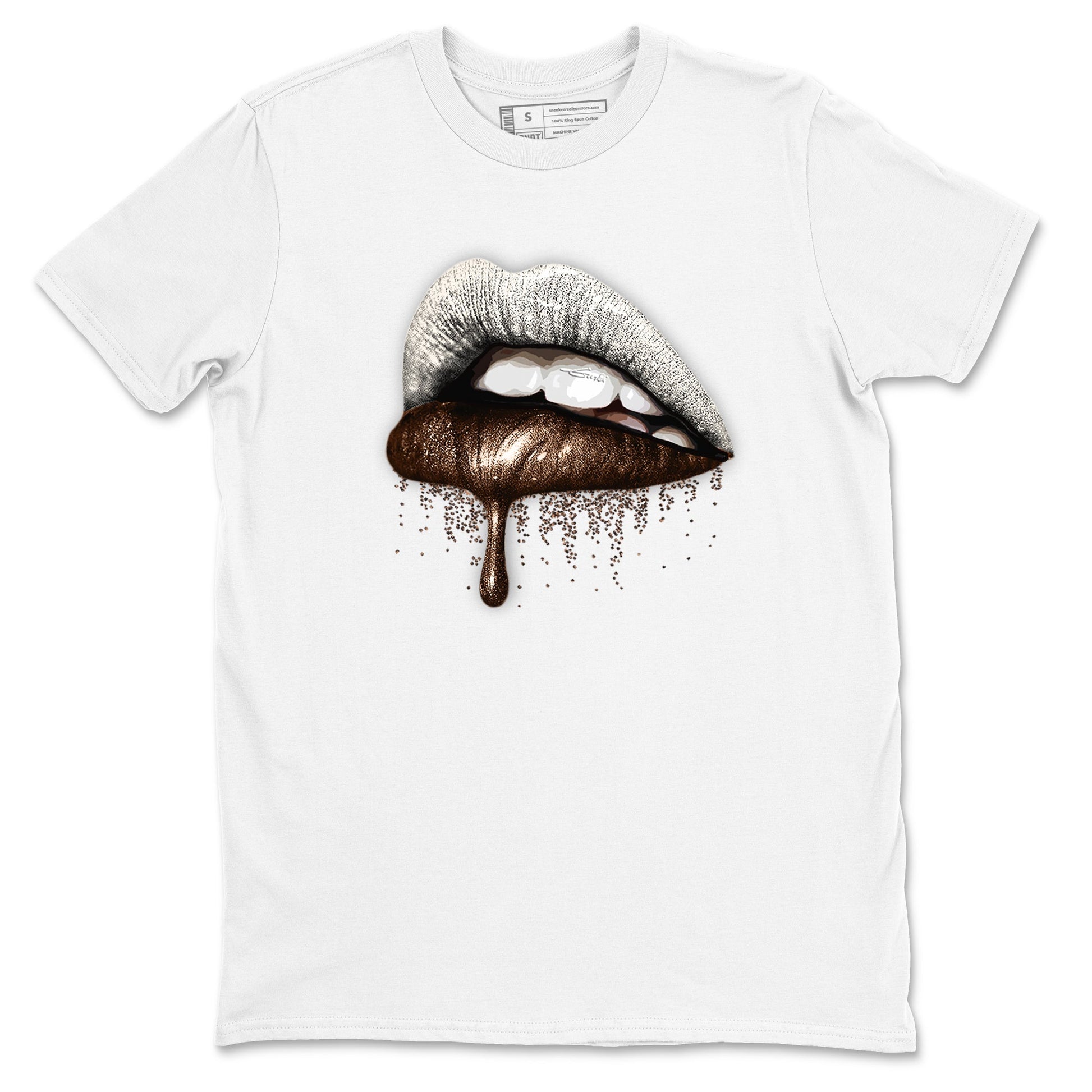 AJ12 Baroque Brown shirts to match jordans Dripping Lips best t shirts to wear with jordans SoleFly x Jordan 12 Baroque Brown match shoes to clothes SNRT Sneaker Tees unisex cotton White 2 shirts