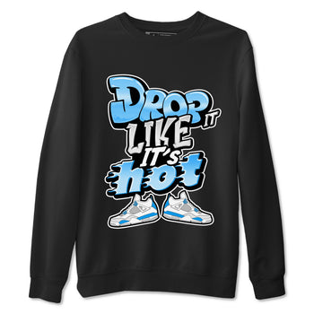 Air Jordan 4 Industrial Blue shirt to match jordans Drop It Like It's Hot sneaker tees Air Jordan 4 Military Blue SNRT Sneaker Release Tees unisex cotton Black 2 crew neck shirt