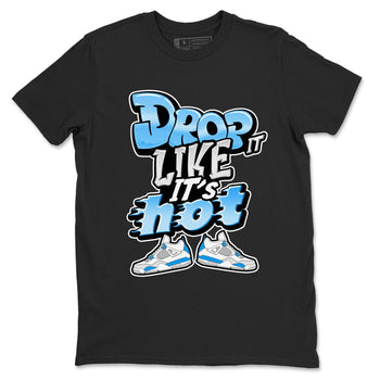 Air Jordan 4 Industrial Blue shirt to match jordans Drop It Like It's Hot sneaker tees Air Jordan 4 Military Blue SNRT Sneaker Release Tees unisex cotton Black 2 crew neck shirt