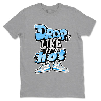 Air Jordan 4 Industrial Blue shirt to match jordans Drop It Like It's Hot sneaker tees Air Jordan 4 Military Blue SNRT Sneaker Release Tees unisex cotton Heather Grey 2 crew neck shirt