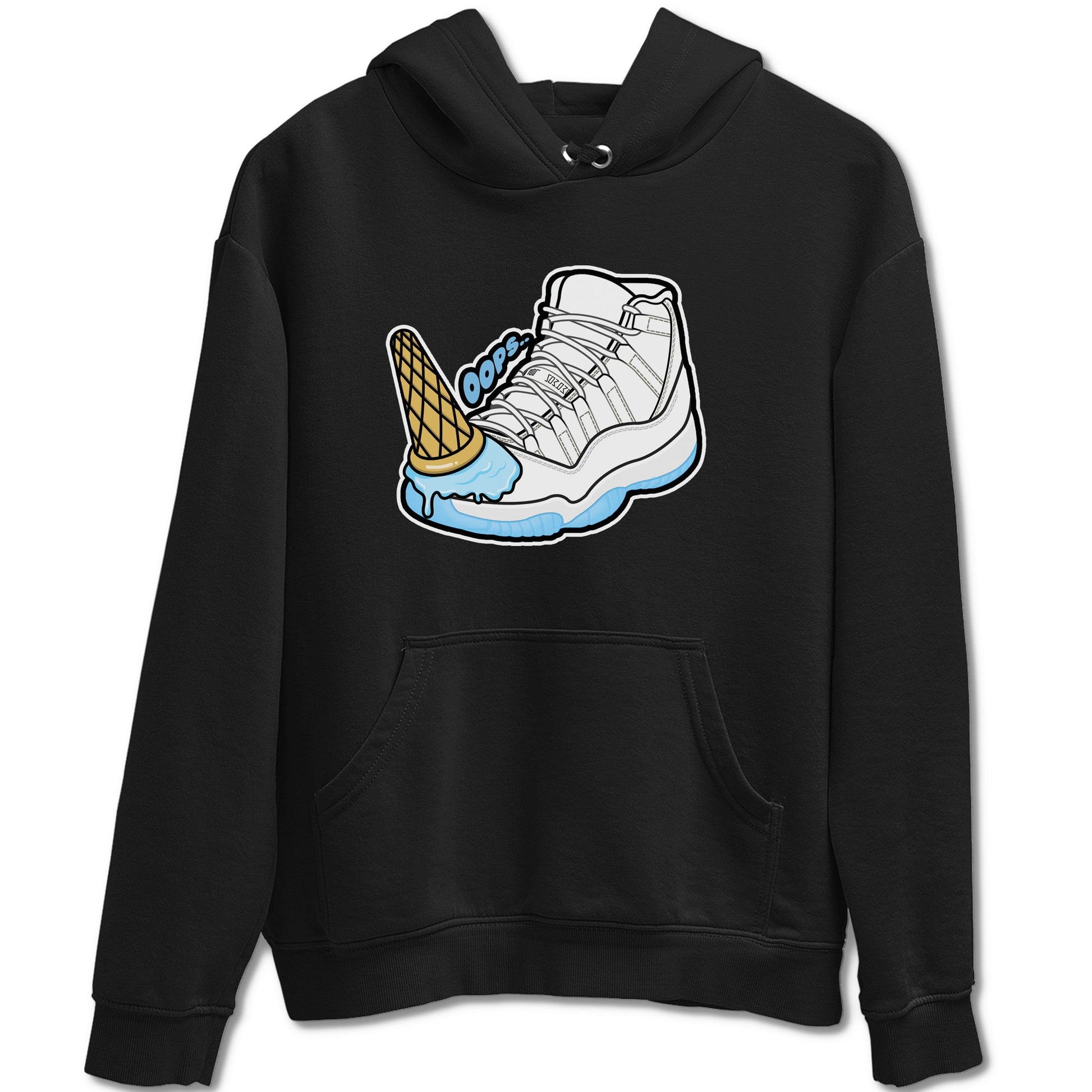 11s Retro Legend Blue shirts to match jordans Dropped Ice Cream sneaker match tees Air Jordan 11 Legend Blue best t shirts to wear with jordans SNRT Sneaker Tees unisex cotton Black 2 shirts