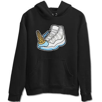 11s Retro Legend Blue shirts to match jordans Dropped Ice Cream sneaker match tees Air Jordan 11 Legend Blue best t shirts to wear with jordans SNRT Sneaker Tees unisex cotton Black 2 shirts