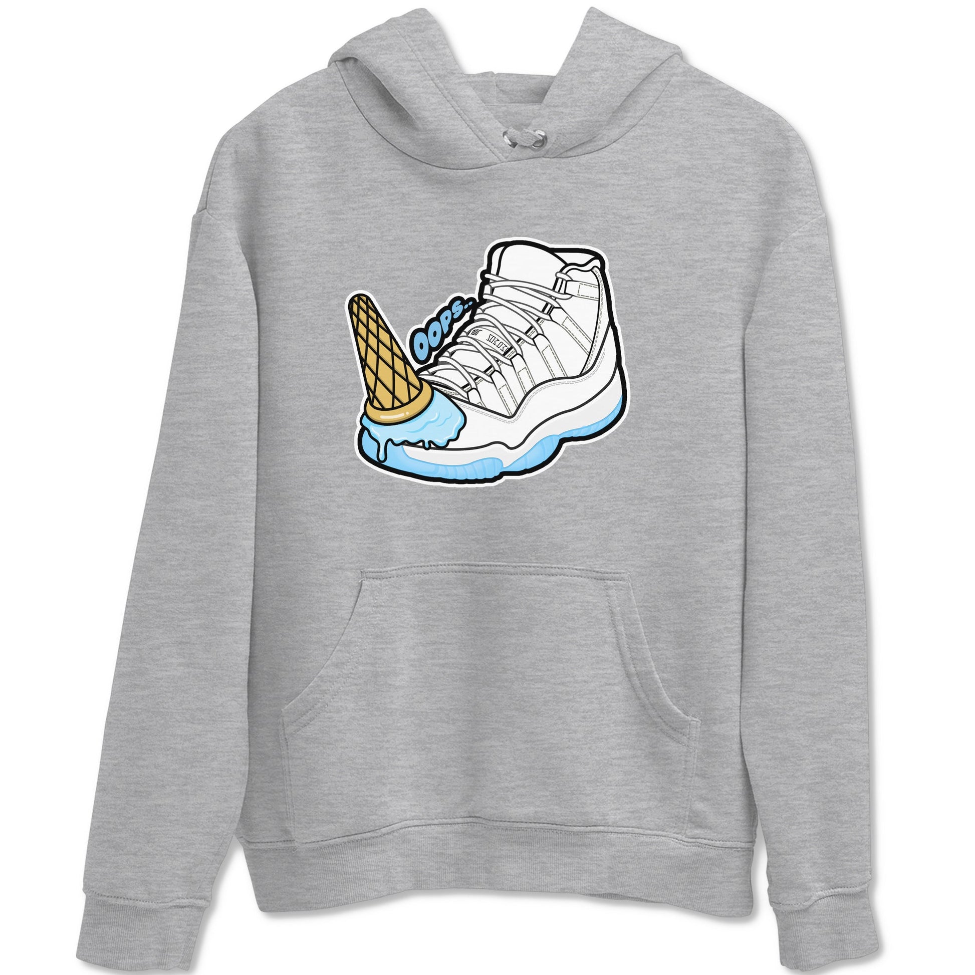 11s Retro Legend Blue shirts to match jordans Dropped Ice Cream sneaker match tees Air Jordan 11 Legend Blue best t shirts to wear with jordans SNRT Sneaker Tees unisex cotton Heather Grey 2 shirts