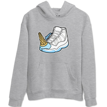 11s Retro Legend Blue shirts to match jordans Dropped Ice Cream sneaker match tees Air Jordan 11 Legend Blue best t shirts to wear with jordans SNRT Sneaker Tees unisex cotton Heather Grey 2 shirts