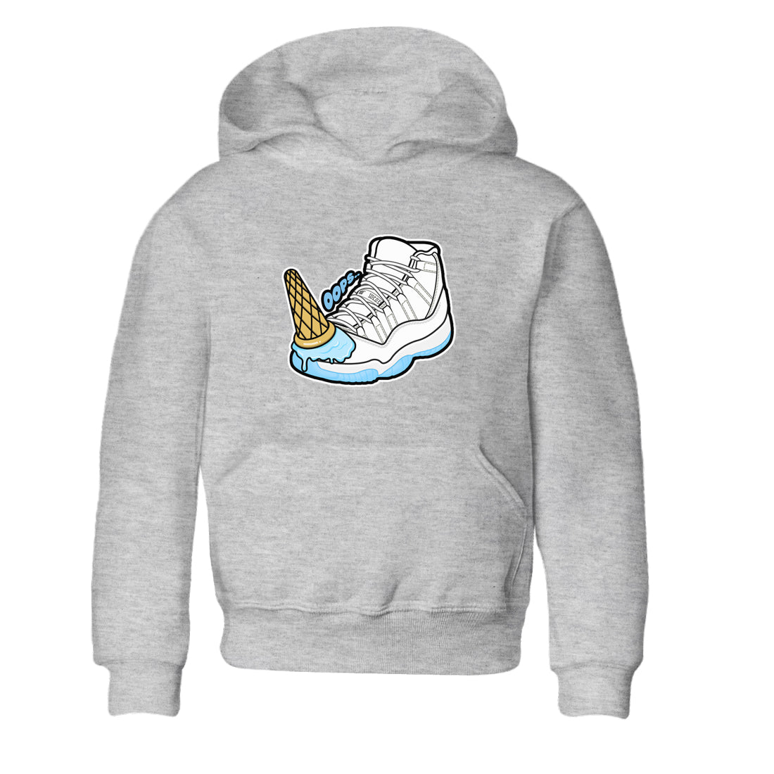 11s Retro Legend Blue shirts to match jordans Dropped Ice Cream sneaker match tees Air Jordan 11 Legend Blue best t shirts to wear with jordans SNRT Sneaker Tees Youth Baby Heather Grey 2 tee
