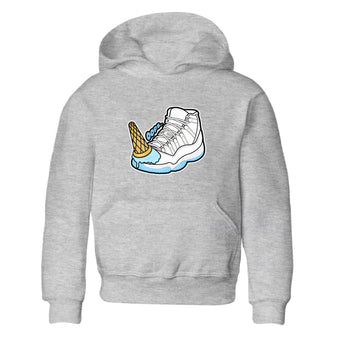 11s Retro Legend Blue shirts to match jordans Dropped Ice Cream sneaker match tees Air Jordan 11 Legend Blue best t shirts to wear with jordans SNRT Sneaker Tees Youth Baby Heather Grey 2 tee