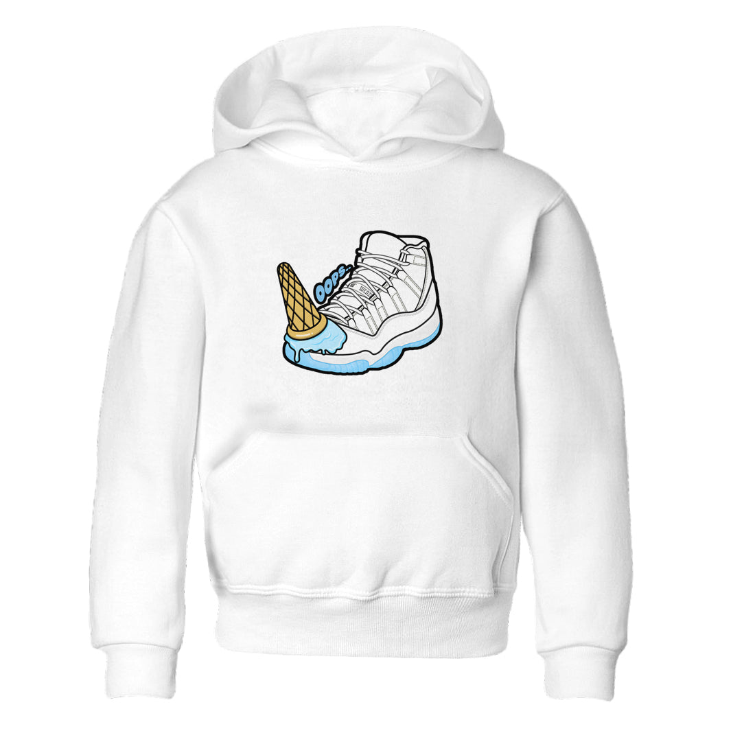 11s Retro Legend Blue shirts to match jordans Dropped Ice Cream sneaker match tees Air Jordan 11 Legend Blue best t shirts to wear with jordans SNRT Sneaker Tees Youth Baby White 2 tee