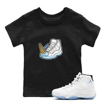 11s Retro Legend Blue shirts to match jordans Dropped Ice Cream sneaker match tees Air Jordan 11 Legend Blue best t shirts to wear with jordans SNRT Sneaker Tees Youth Baby Black 1 tee