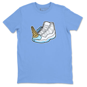 11s Retro Legend Blue shirts to match jordans Dropped Ice Cream sneaker match tees Air Jordan 11 Legend Blue best t shirts to wear with jordans SNRT Sneaker Tees unisex cotton Carolina Blue 2 shirts