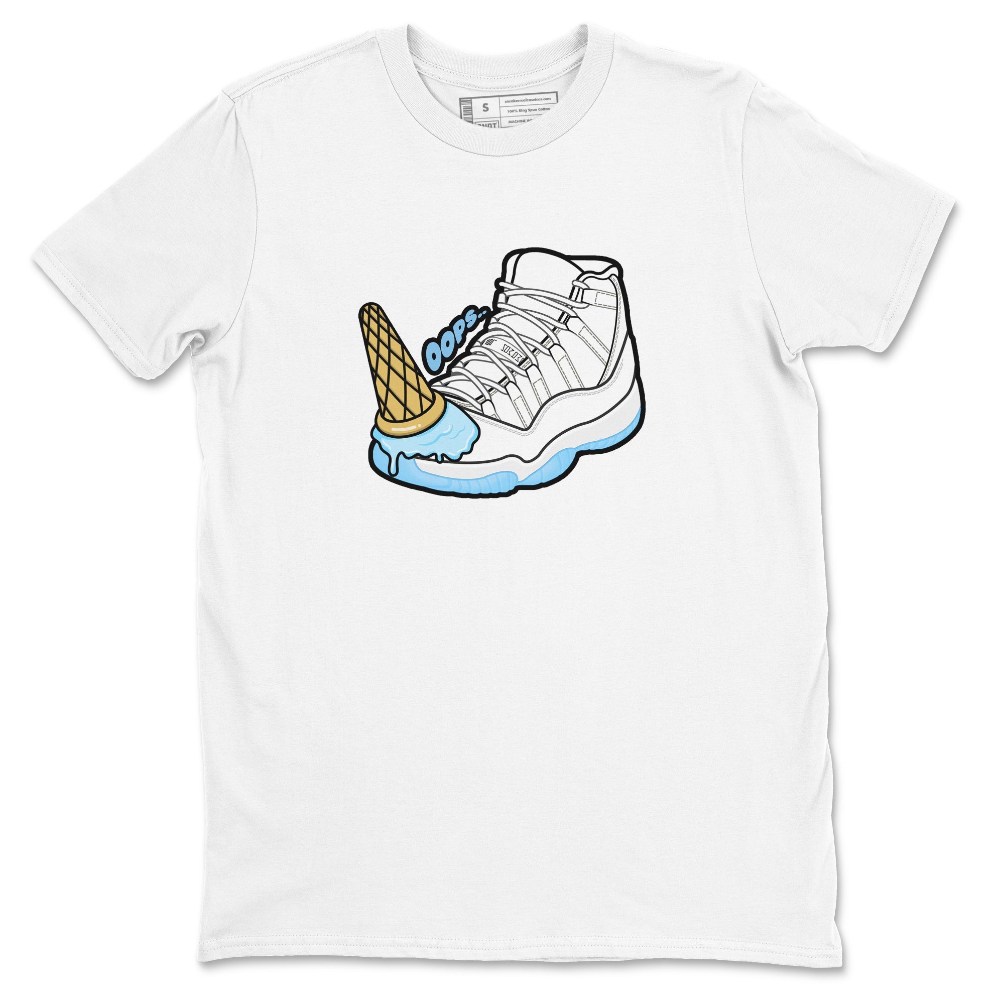11s Retro Legend Blue shirts to match jordans Dropped Ice Cream sneaker match tees Air Jordan 11 Legend Blue best t shirts to wear with jordans SNRT Sneaker Tees unisex cotton White 2 shirts