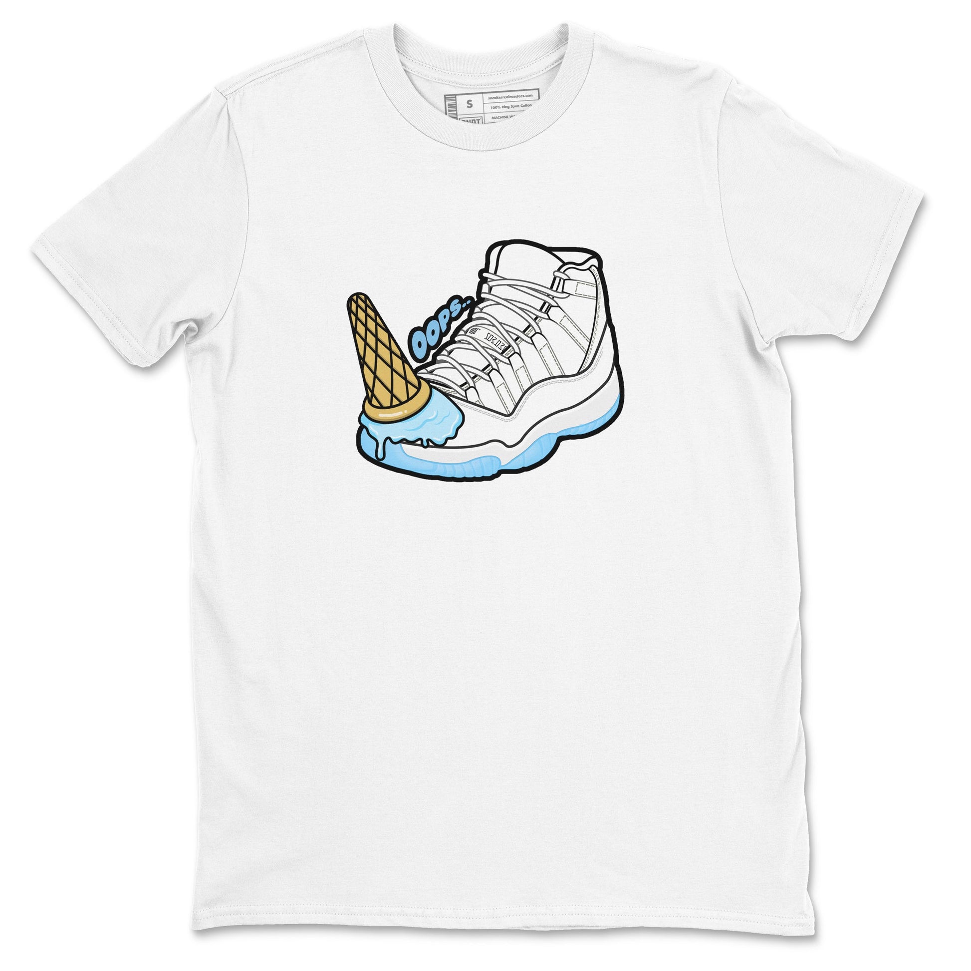 11s Retro Legend Blue shirts to match jordans Dropped Ice Cream sneaker match tees Air Jordan 11 Legend Blue best t shirts to wear with jordans SNRT Sneaker Tees unisex cotton White 2 shirts