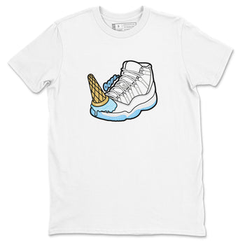 11s Retro Legend Blue shirts to match jordans Dropped Ice Cream sneaker match tees Air Jordan 11 Legend Blue best t shirts to wear with jordans SNRT Sneaker Tees unisex cotton White 2 shirts
