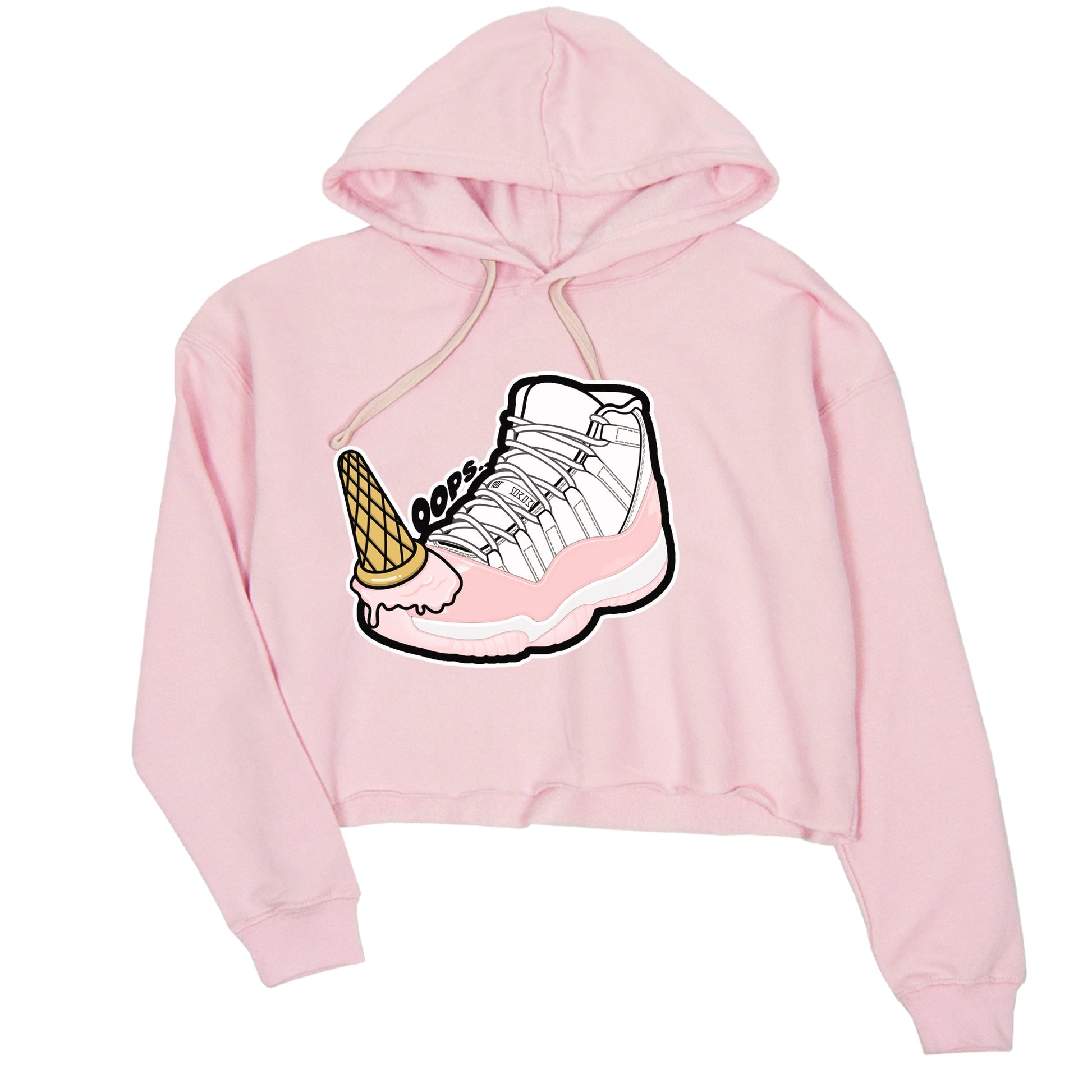 11s Legend Pink shirts to match jordans Dropped Ice Cream sneaker match tees Air Jordan 11 Legend Pink SNRT Sneaker Tees streetwear brand Pink 2 crop tee