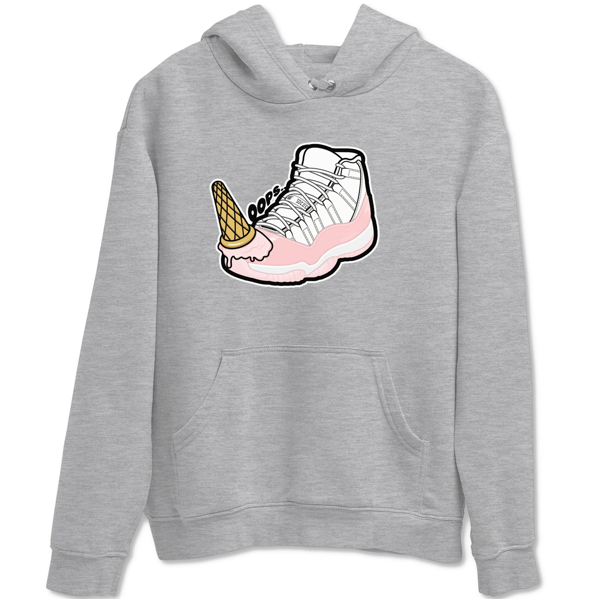 11s Legend Pink shirts to match jordans Dropped Ice Cream sneaker match tees Air Jordan 11 Legend Pink SNRT Sneaker Tees streetwear brand Heather Grey 2 unisex cotton tee
