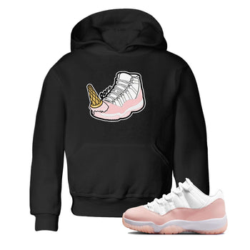11s Legend Pink shirts to match jordans Dropped Ice Cream sneaker match tees Air Jordan 11 Legend Pink SNRT Sneaker Tees streetwear brand Baby and Youth Black 1 cotton tee