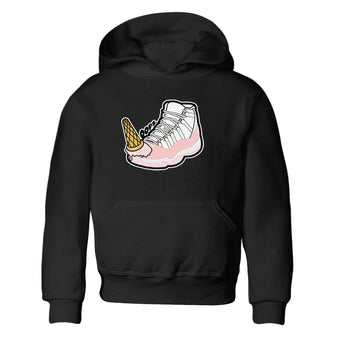 11s Legend Pink shirts to match jordans Dropped Ice Cream sneaker match tees Air Jordan 11 Legend Pink SNRT Sneaker Tees streetwear brand Baby and Youth Black 2 cotton tee