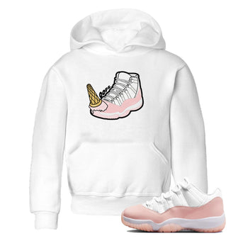 11s Legend Pink shirts to match jordans Dropped Ice Cream sneaker match tees Air Jordan 11 Legend Pink SNRT Sneaker Tees streetwear brand Baby and Youth White 1 cotton tee