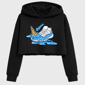 Sneaker match tees – Sneaker Tees To Match Air Jordan 11 University Blue Shoes – Dropped Ice Cream Crop T-Shirt Black 2