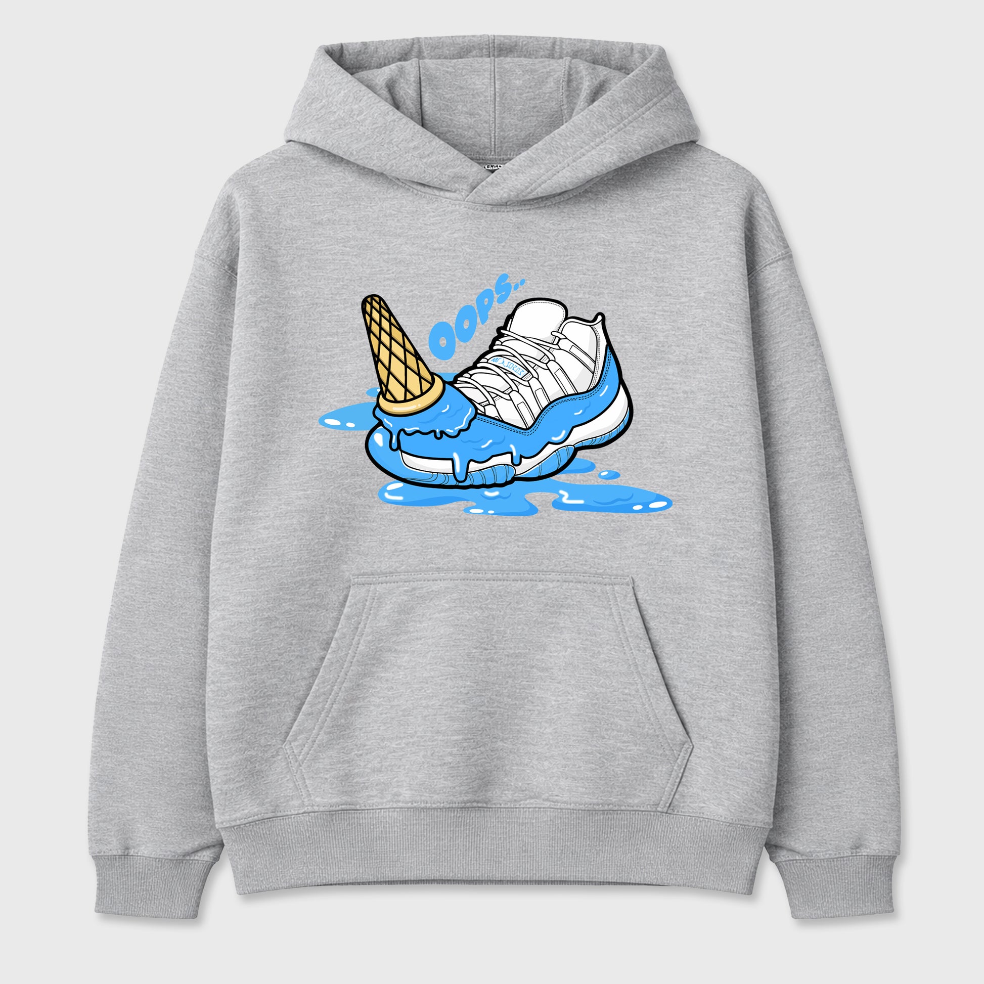 Sneaker match tees – Sneaker Tees To Match Air Jordan 11 University Blue Shoes – Dropped Ice Cream Tee Heather Grey 2