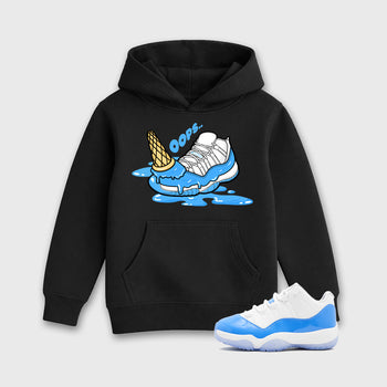 Sneaker match tees – Sneaker Tees To Match Air Jordan 11 University Blue Shoes – Dropped Ice Cream Kids T-Shirt Black 1
