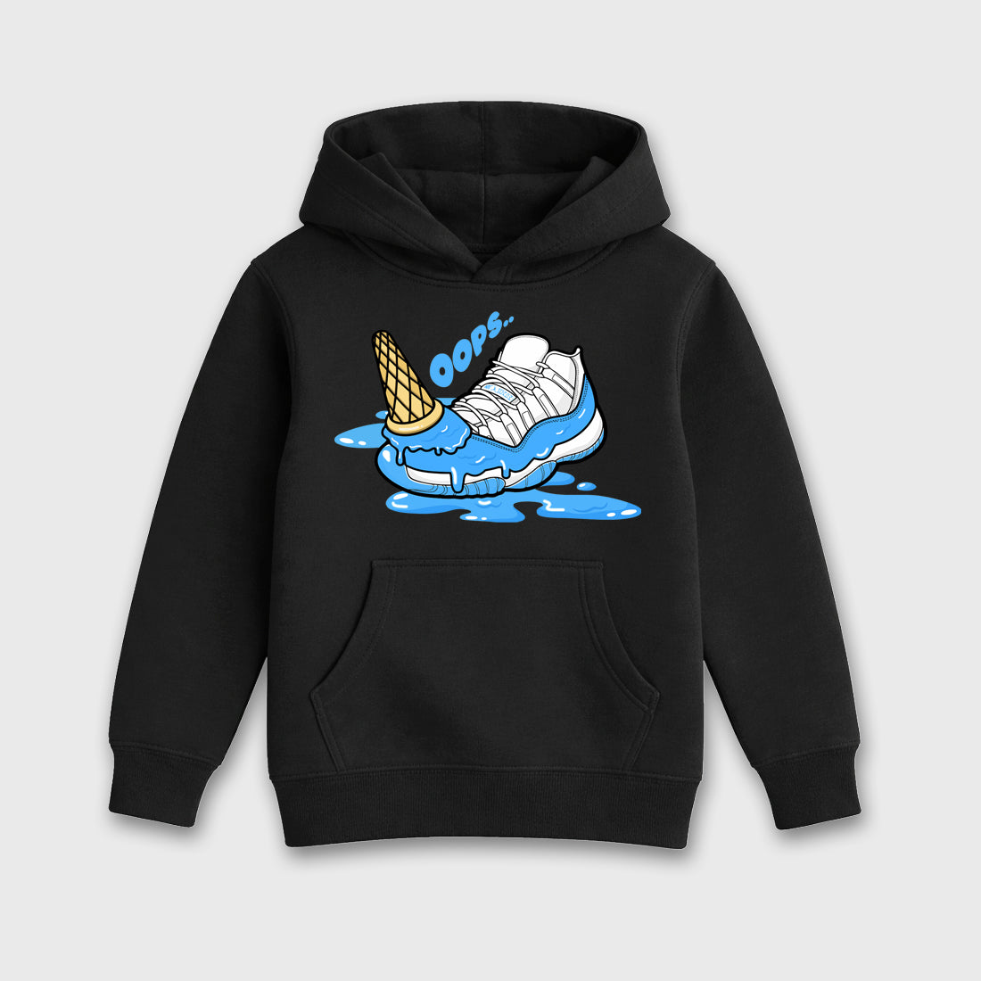 Sneaker match tees – Sneaker Tees To Match Air Jordan 11 University Blue Shoes – Dropped Ice Cream Kids T-Shirt Black 2
