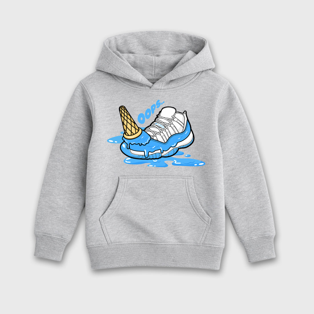 Sneaker match tees – Sneaker Tees To Match Air Jordan 11 University Blue Shoes – Dropped Ice Cream Kids T-Shirt Heather Grey 2