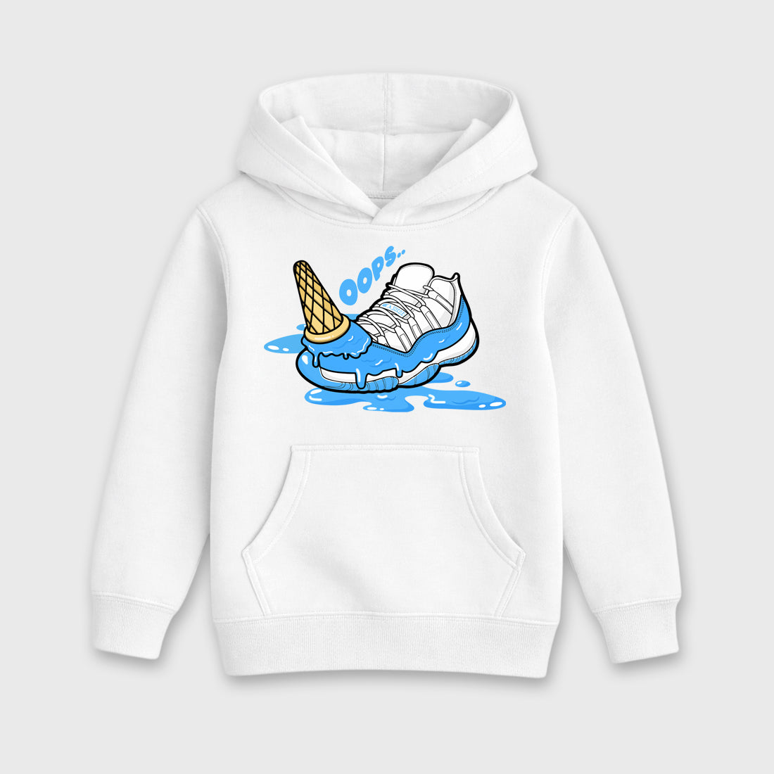 Sneaker match tees – Sneaker Tees To Match Air Jordan 11 University Blue Shoes – Dropped Ice Cream Kids T-Shirt White 2
