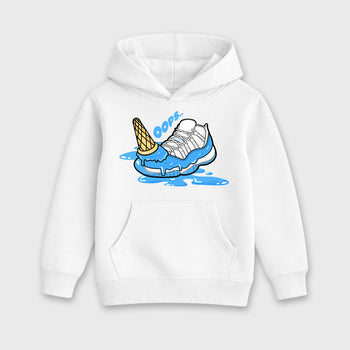 Sneaker match tees – Sneaker Tees To Match Air Jordan 11 University Blue Shoes – Dropped Ice Cream Kids T-Shirt White 2