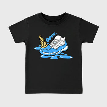 Sneaker match tees – Sneaker Tees To Match Air Jordan 11 University Blue Shoes – Dropped Ice Cream Kids T-Shirt Black 2