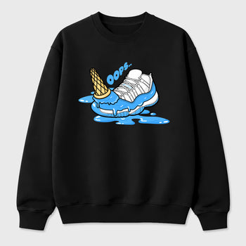 Sneaker match tees – Sneaker Tees To Match Air Jordan 11 University Blue Shoes – Dropped Ice Cream Tee Black 2