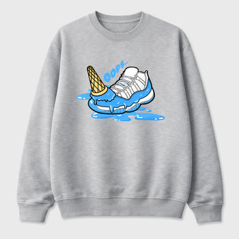 Sneaker match tees – Sneaker Tees To Match Air Jordan 11 University Blue Shoes – Dropped Ice Cream Tee Heather Grey 2