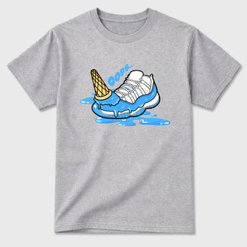 Sneaker match tees – Sneaker Tees To Match Air Jordan 11 University Blue Shoes – Dropped Ice Cream Tee Heather Grey 2