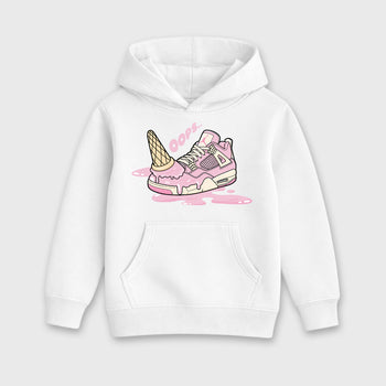 Sneaker match tees – Sneaker Tees To Match Air Jordan 4 Iced Carmine Shoes – Dropped Ice Cream Kids T-Shirt White 2