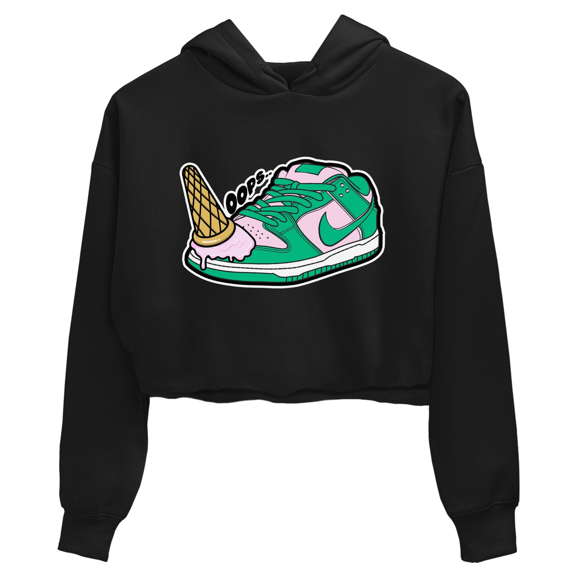 Dunk Low Medium Soft Pink Malachite shirt to match jordans Dropped Ice Cream sneaker tees Dunk Medium Soft Pink Malachite SNRT Sneaker Release Tees Black 2 crop length shirt