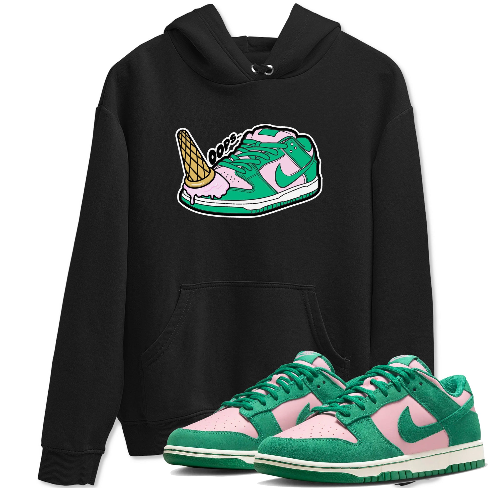 Dunk Low Medium Soft Pink Malachite shirt to match jordans Dropped Ice Cream sneaker tees Dunk Medium Soft Pink Malachite SNRT Sneaker Release Tees unisex cotton Black 1 crew neck shirt
